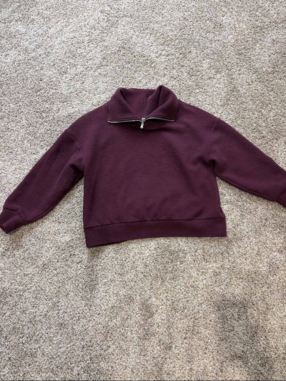 Calia Women’s Plum Quarter Zip Pullover Sweatshirt